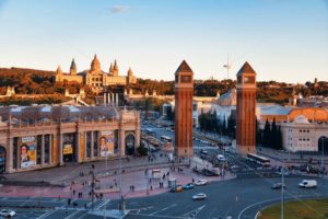 Placa Espanya roundabout in Barcelona - Songquan Photography