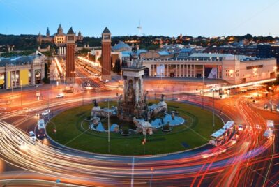 Placa Espanya roundabout in Barcelona - Songquan Photography