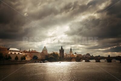 Prague skyline and bridge - Songquan Photography