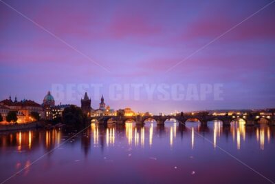 Prague skyline and bridge - Songquan Photography