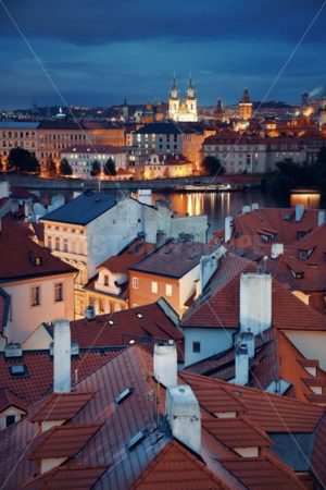 Prague skyline rooftop view at night - Songquan Photography