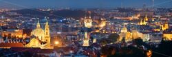 Prague skyline rooftop view at night - Songquan Photography