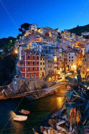 Riomaggiore waterfront night - Songquan Photography