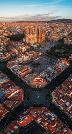 Sagrada Familia aerial view - Songquan Photography