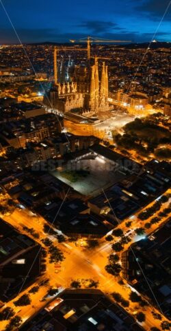 Sagrada Familia aerial view - Songquan Photography