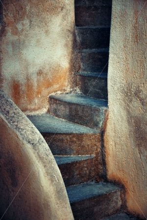 Santorini island stairs - Songquan Photography