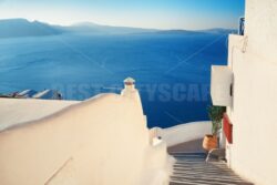 Santorini island street view - Songquan Photography