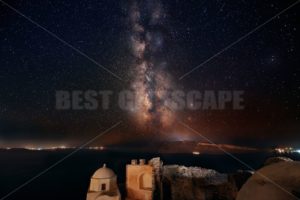 Santorini island with milkyway - Songquan Photography
