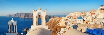 Santorini skyline bell tower - Songquan Photography