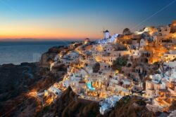 Santorini skyline night - Songquan Photography