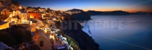 Santorini skyline night - Songquan Photography