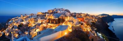 Santorini skyline night - Songquan Photography