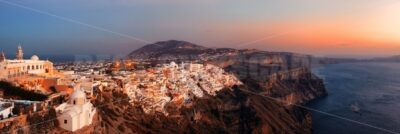 Santorini skyline night - Songquan Photography