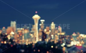 Seattle city skyline night - Songquan Photography
