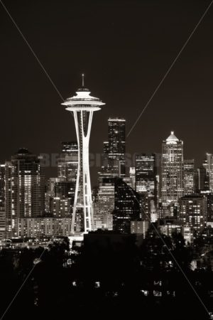 Seattle city skyline night - Songquan Photography