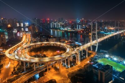 Shanghai Nanpu Bridge over Huangpu River - Songquan Photography