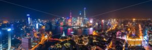 Shanghai Pudong aerial night view - Songquan Photography