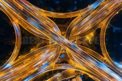 Shanghai Yanan Road overpass bridge night - Songquan Photography