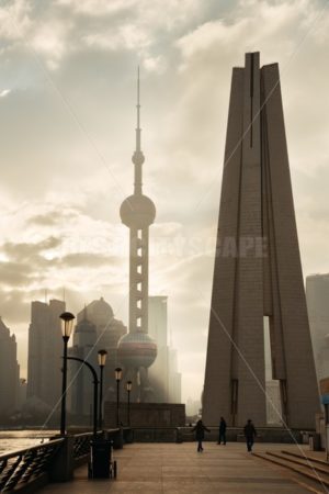 Shanghai morning with sunny sky - Songquan Photography