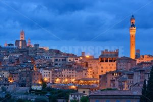Siena evening with bell tower - Songquan Photography