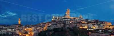 Siena panorama view at night - Songquan Photography