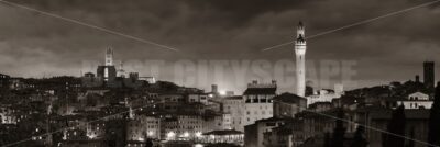 Siena panorama view at night - Songquan Photography