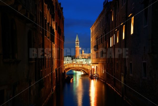 Venice canal night San Giorgio Maggiore - Songquan Photography