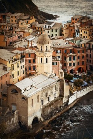 Vernazza buildings and sea in Cinque Terre - Songquan Photography