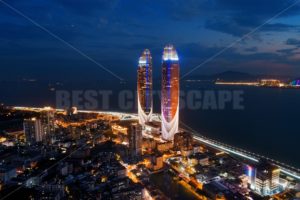 Xiamen aerial view at dusk - Songquan Photography