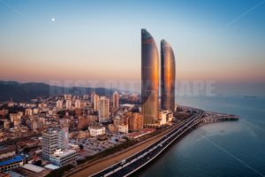 Xiamen aerial view sunset - Songquan Photography