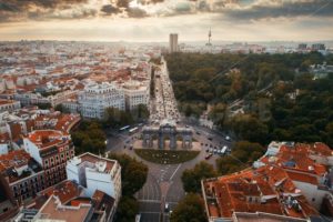 Madrid Alcala Gate aerial view - Songquan Photography