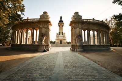 Madrid El Retiro Park monument sunset - Songquan Photography