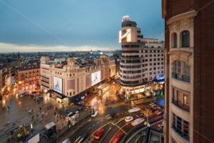 Madrid Gran Via business area night - Songquan Photography