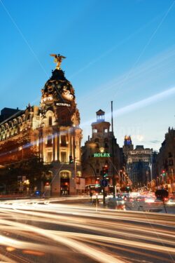 Madrid Gran Via street View at night - Songquan Photography