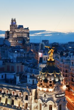 Madrid Metropolis Building in Gran Via business area - Songquan Photography