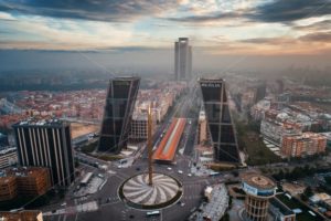 Madrid business district aerial view - Songquan Photography