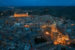 Aerial view of Toledo Cathedral at night - Songquan Photography