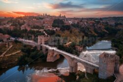 Aerial view of Toledo skyline bridge - Songquan Photography