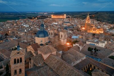 Aerial view of Toledo skyline night - Songquan Photography