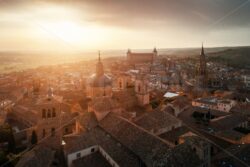 Aerial view of Toledo skyline sunset - Songquan Photography