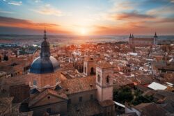 Aerial view of Toledo skyline sunset - Songquan Photography