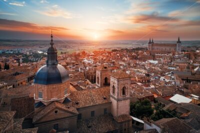 Aerial view of Toledo skyline sunset - Songquan Photography