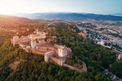 Granada Alhambra aerial view sunrise - Songquan Photography