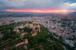 Granada Alhambra aerial view sunrise - Songquan Photography