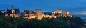 Granada Alhambra panoramic view at night - Songquan Photography