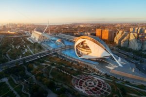 Modern architecture of Valencia aerial view - Songquan Photography