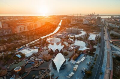 Modern architecture of Valencia aerial view - Songquan Photography