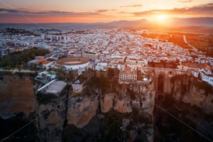 Ronda aerial view sunrise - Songquan Photography