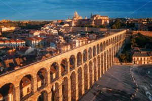 Segovia Aqueduct and city architecture - Songquan Photography