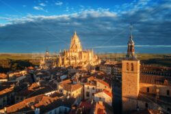 Segovia Cathedral aerial view sunrise - Songquan Photography